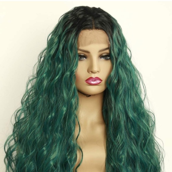 Ombre Green Lace Front Wig